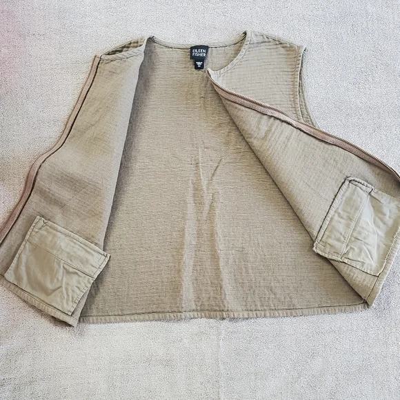 Eileen Fisher Zip Front Vest/Top - Picture 12 of 14